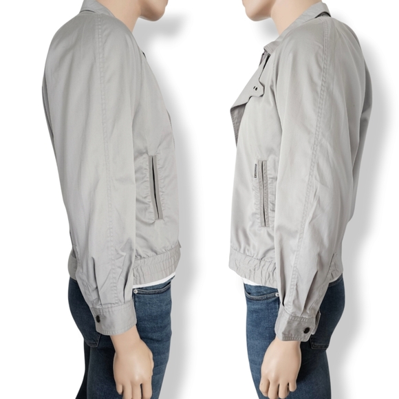 Vintage Korean Light Gray Zippered Foldover Lapel Jacket by Simple Life - Picture 4 of 9